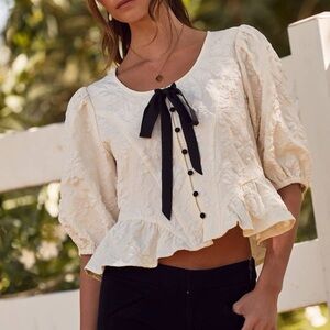 FREE PEOPLE Pamela Bow Top M